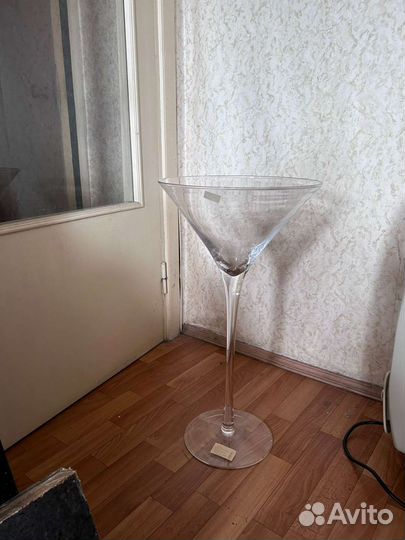 Ваза стеклянная высокая 104 см