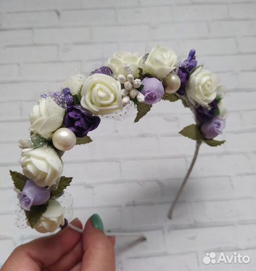 Ободки из цветов фоамиран