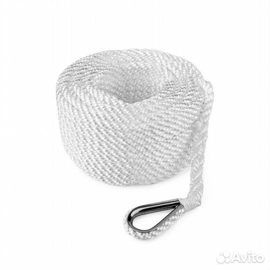 Трос (конец) якорный Skipper трёхпрядный, 8мм*50м