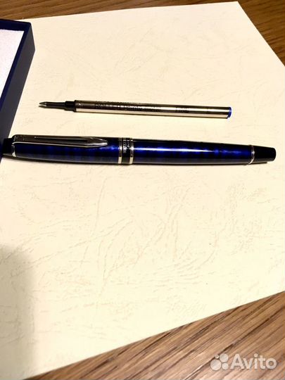 Ручка-роллер Waterman Expert2 blue, футляры blue