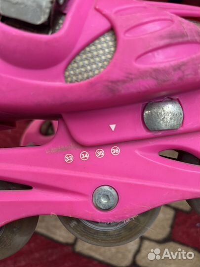 Роликовые коньки детские размер 33-35