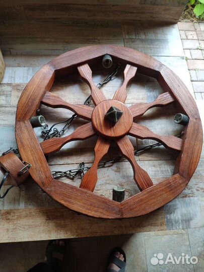 Люстра потолочная Колесо под старину