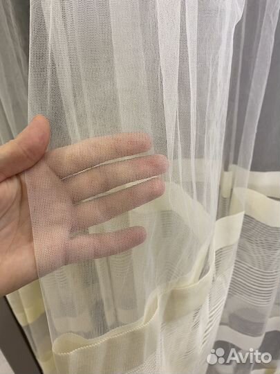 Тюль сетка штора 245Х415 см цвет шампань