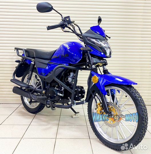 Мопед Alpha V 49 сс тюнинг на 125 cc. синий