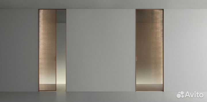 Межкомнатные двери скрытые со стеклом