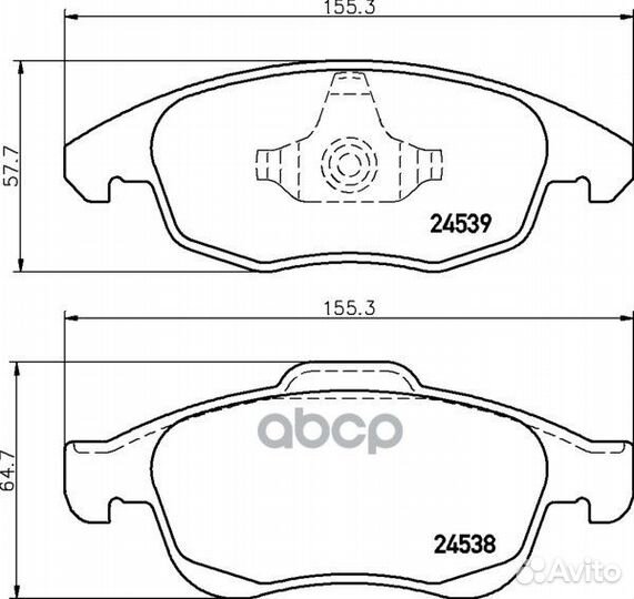 Колодки тормозные передние к-кт 'MDB2890 Mintex