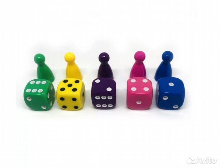 Кости игральные 1.5 х 1.5 см, набор 12 шт, микс