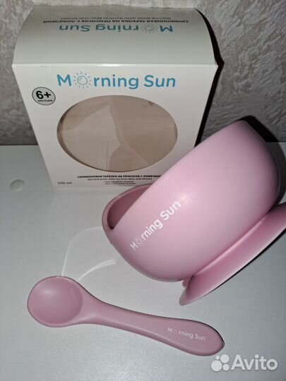 Тарелка на присоске и ложка