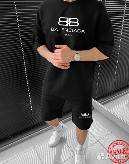 Спортивный костюм balenciaga (футболка+шорты)