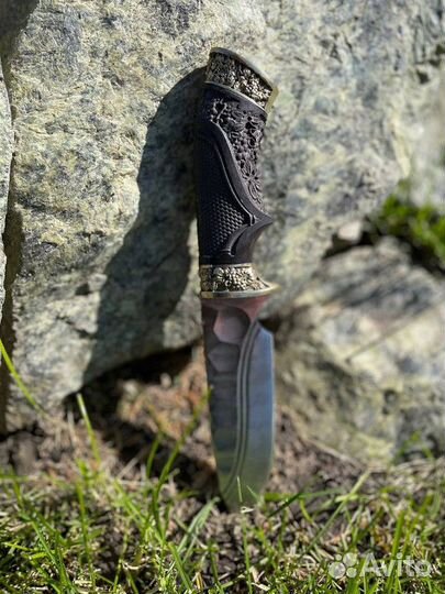 Авторский нож ручной работы из дамасской стали