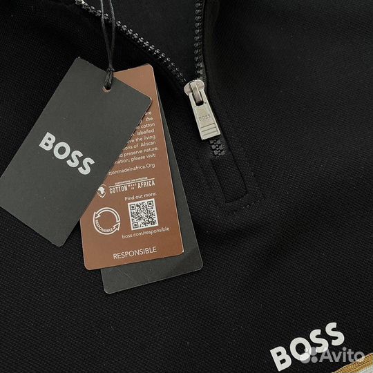 Свитшот hugo boss полузамок old money