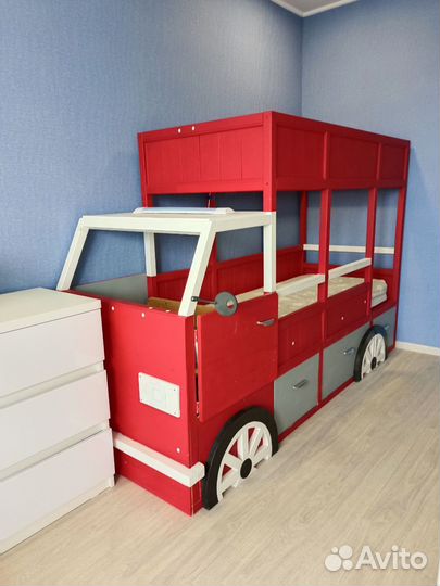 Детская кровать Пожарная машина