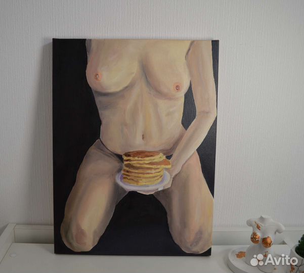 Картина маслом девушка ню