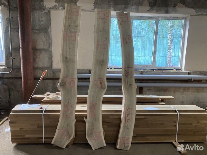 Слэбы и спилы дуба