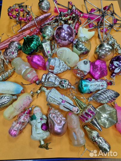 Лот ёлочных игрушек, СССР