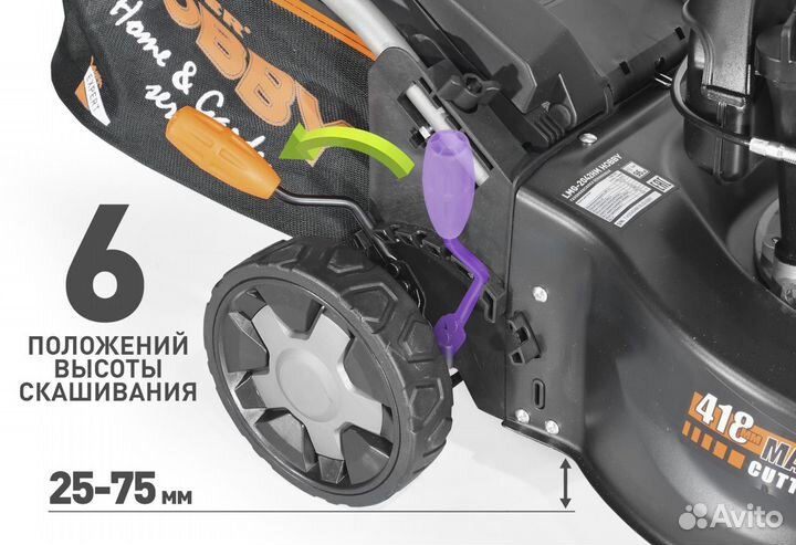 Газонокосилка бензиновая Carver LMG-2042HM Hobby