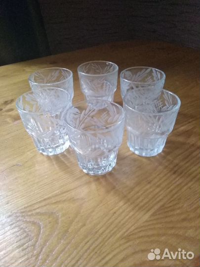 Хрустальный рог СССР и рюмки