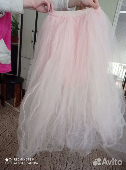 Пышная юбка из фатина розовая