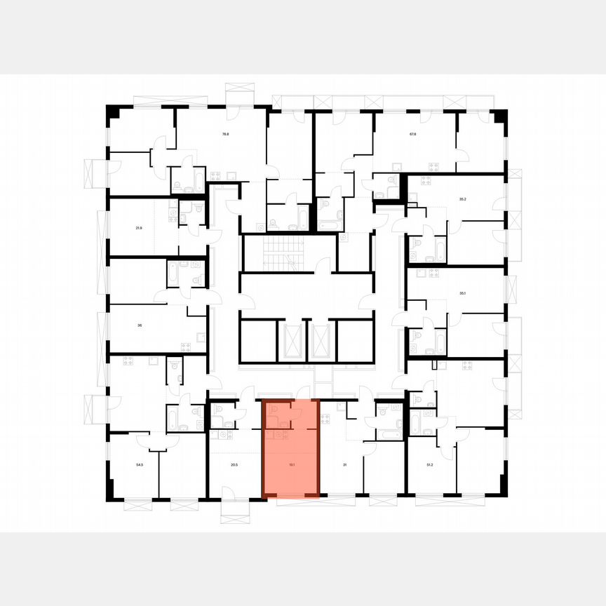 Квартира-студия, 19,1 м², 3/17 эт.