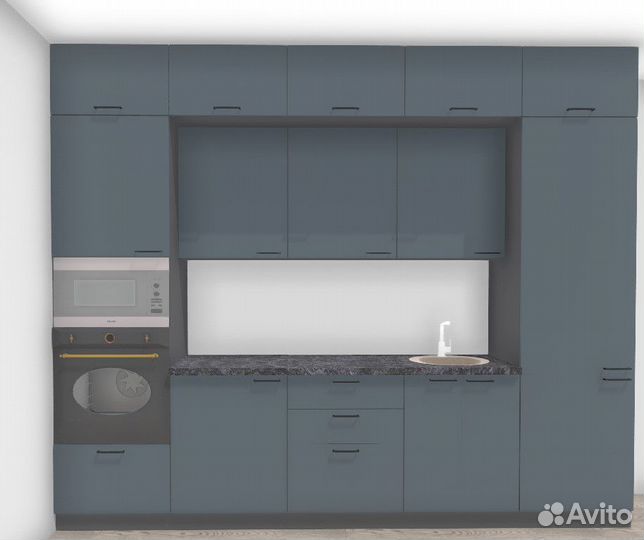 Кухня в потолок Эмаль