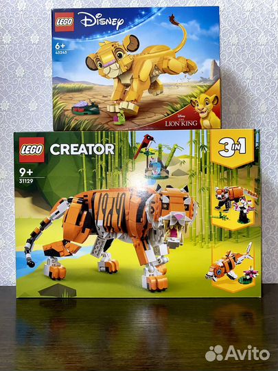 Lego Creator 31129 43243 Новый Тигр и Симба