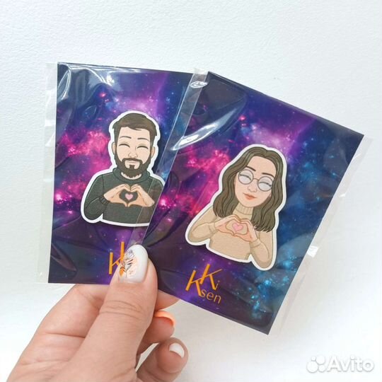 Деревянный значок, стикер Vmoji