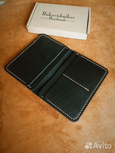 Обложка для паспорта и документов натуральная кожа