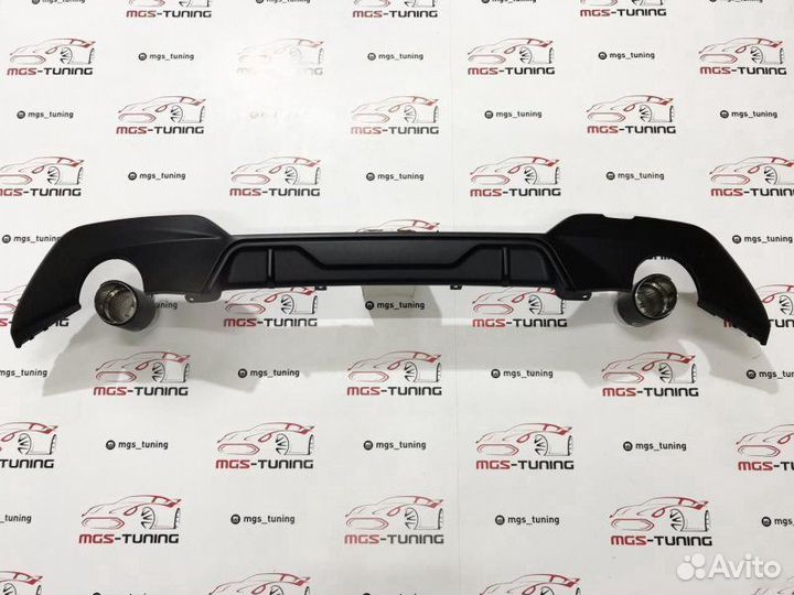 Диффузор BMW 3 G20 M Мат с насадками Akrapovic