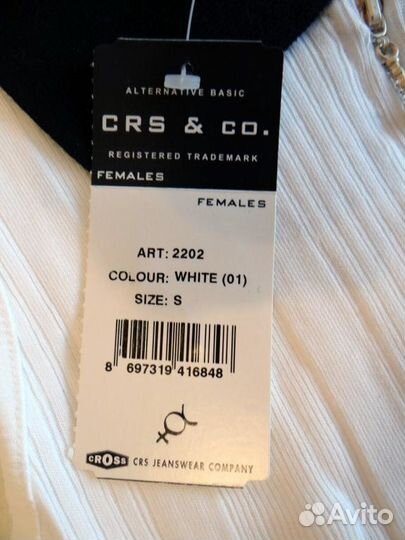 Тенниска-поло Cross белая р. S(42-44) новая