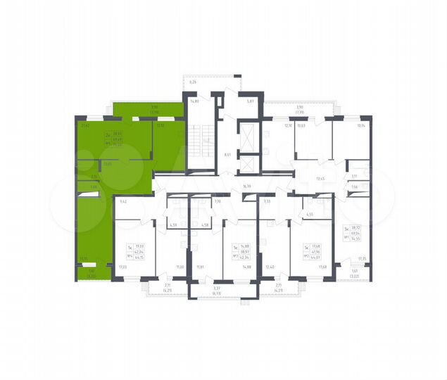 2-к. квартира, 75 м², 12/12 эт.