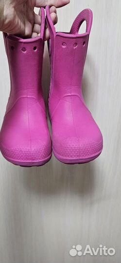 Crocs сапоги розовые с12