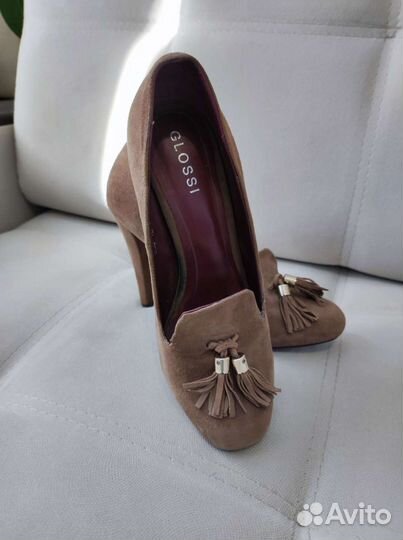 Туфли 39р натуральная замша