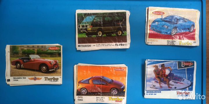 Вкладыши от жвачки турбо