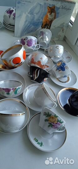 Чайные пары СССР дулево, лфз, Вербилки, Кузяево