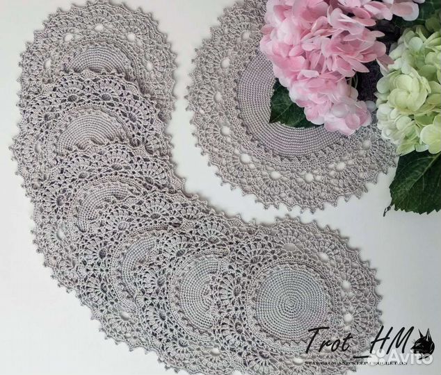 Салфетки сервировочные вязаные