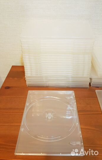 Коробка футляр CD DVD Box для 1 и 2 дисков, прозра