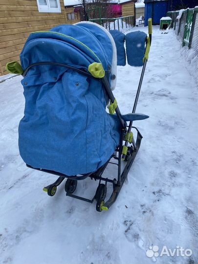 Сани коляска детские ника
