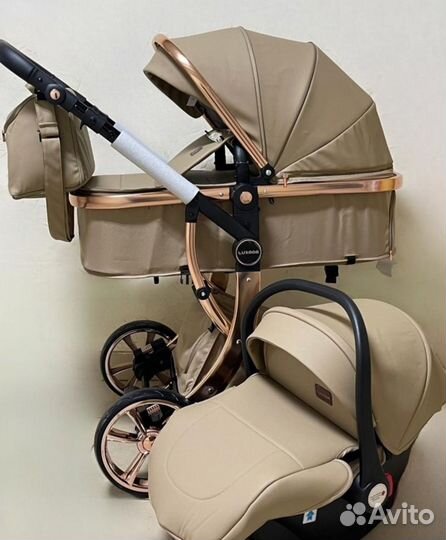 Коляска 3 в 1 luxmom 608(Эко)