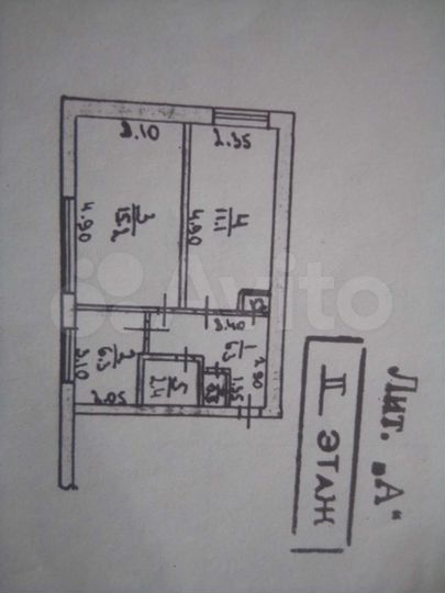 2-к. квартира, 42,5 м², 2/2 эт.