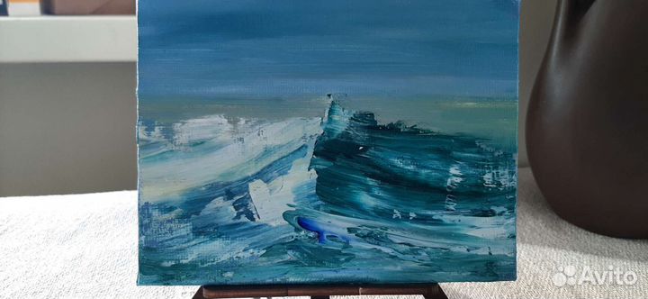 Картина маслом на холсте Волна