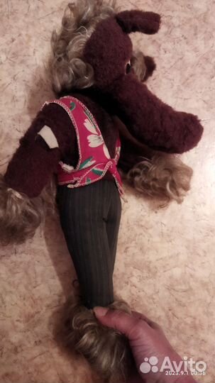 Мягкая игрушка Волк времён СССР