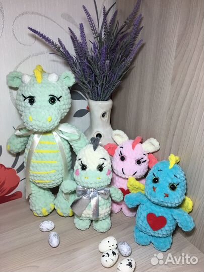 Плюшевый дракон крючком