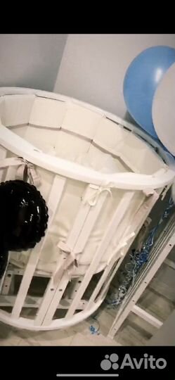 Детская кроватка трансформер с маятником