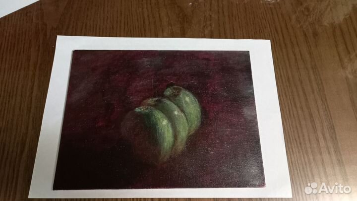 Картина миниатюра Яблоки в ночи