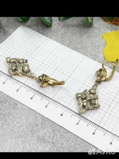 Золотой комплект с бриллиантами 13,3гр