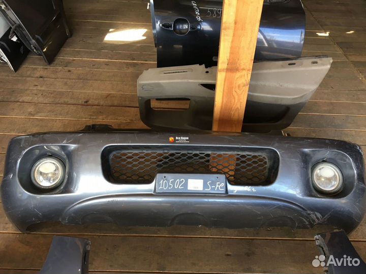 Бампер Santa Fe (Санта Фе) передний чёрный