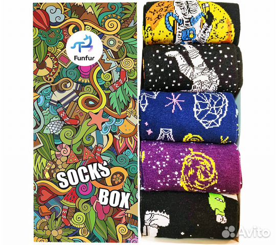 Носки мужские Funfur Cosmic в наборе 5 пар