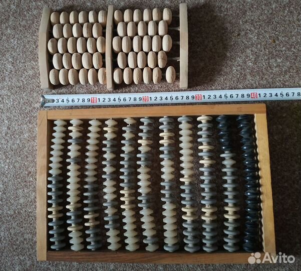 Массажер роликовый для ног спины СССР Дерево