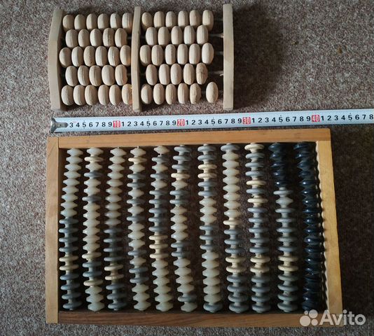 Массажер роликовый для ног спины СССР Дерево