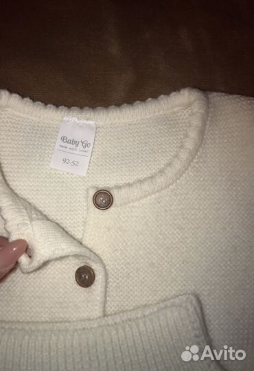 Теплый вязанный комплект